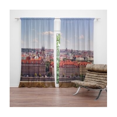 Sablio Závěsy Praha: 2 ks - 140x250 cm - Sablio