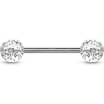 Šperky4U piercing do jazyka akrylát PJ01148-C