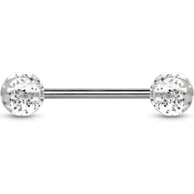 Šperky4U piercing do jazyka akrylát PJ01148-C