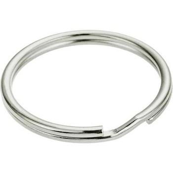 STOKER Steel Nickel-plated keyring 30 mm 100 units - Silver (Grey)
