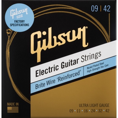 Gibson Brite Wire Reinforced Electric Gutar Strings Ultra-Light