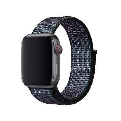 Watch Nike Sport Loop - оригинална текстилна каишка за Apple Watch 38мм, 40мм (черен-лилав)