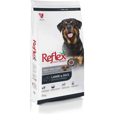 LIDER Reflex Lamb & Rice Adult Dog - Пълноценна храна за израснали кучета от всички породи с агнешко месо и ориз 15 кг, Турция
