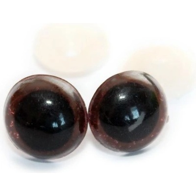 Bezpečnostní oči 14mm barevné hnědé (1pár)