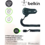 Belkin зарядно за кола Lightning с 2 USB порта - 3.1 А - 12 / 24V