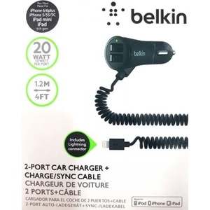 Belkin зарядно за кола Lightning с 2 USB порта - 3.1 А - 12 / 24V