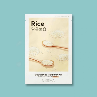 Missha Airy Fit Rice plátenná maska s čistiacim účinkom 19 g