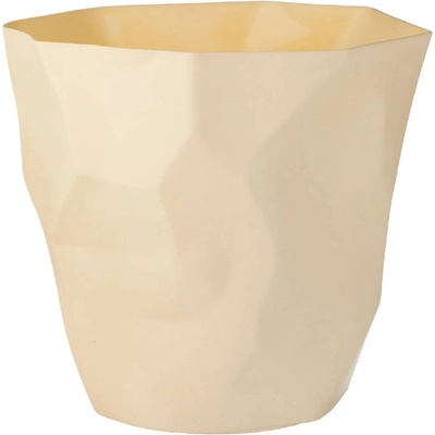 12 л пластмасов кош за боклук с неправилна форма в бежов цвят