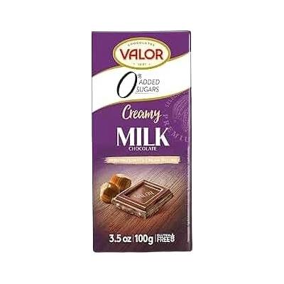 VALOR Čokoláda mliečna s orieškovou náplňou 36% bez prídavku cukru 100 g