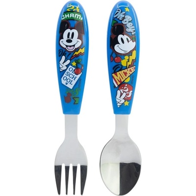 Stor Метални прибори Stor - Mickey True Champions, 2 броя (81118)
