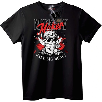NOONEBRAND Тениска Печеливш - XL, Black
