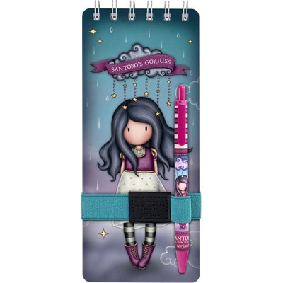 Santoro Бележник с химикалка Santoro Gorjuss Whatever the Weather - Little Storm Cloud (1171GJ03)