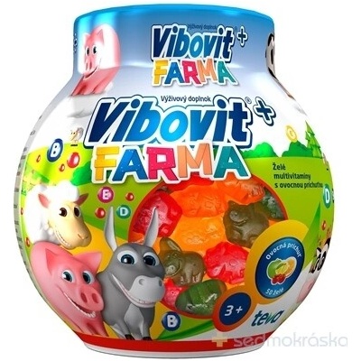 Vibovit+ Farma želé multivitamíny ovocná príchuť 200 g