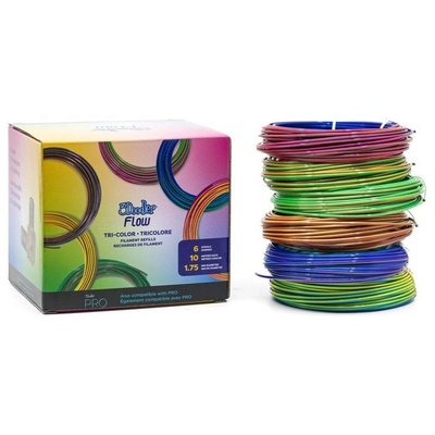 3Doodler FLOW-TRIFILLS печатни материали за 3D принтер Полимлечна киселина Черен, Син, Мед, Злато, Зелен, Пурпурен, Червен 260 г (FLOW-TRIFILLS)
