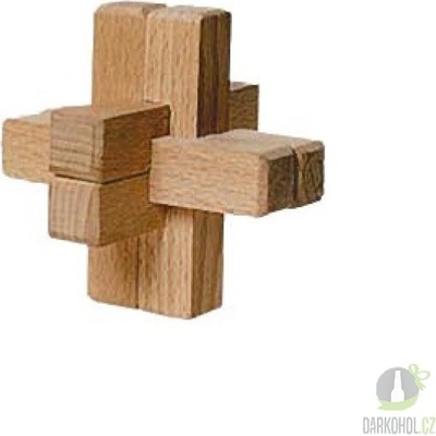 Hlavolam dřevěný kříž cross