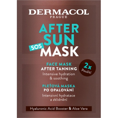 Dermacol After sun pleťová maska po opaľovaní 2 x 8 ml