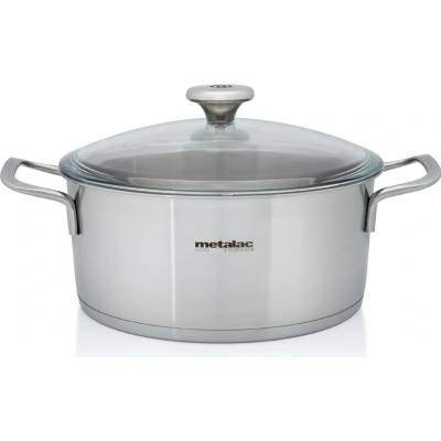 Metalac Santino Nerezový kastrol se skl. poklicí 24 cm 4,4 l