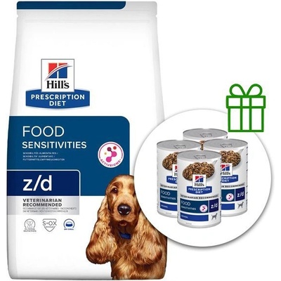 Hill's Hill s Prescription Diet z/d 10 кг + 4 консерви безплатно