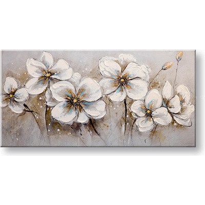 Maľovaný obraz na stenu KVETY 100x50 cm - 100×50 cm / Klasický 2 cm