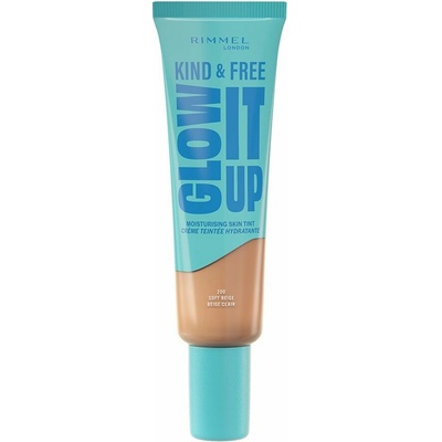 Rimmel Kind&Free Mois Skin Tint hydratačný make-up na tvár s vitamínom E 200 soft beige 30 ml