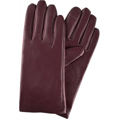 Semiline women leather antebacterial gloves P8212 Crimson