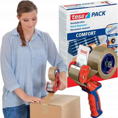 tesa Odvíječ ruční Comfort průmyslový pro role balicí pásky do 66 m x 50 mm – Zboží Dáma