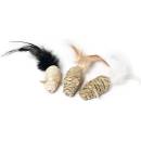 Karlie Myš s peřím 3 ks / 5 cm