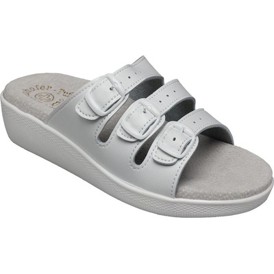 Santé SI/03D3 bílé zdravotní pantofle s třemi pásky bílá – Zbozi.Blesk.cz