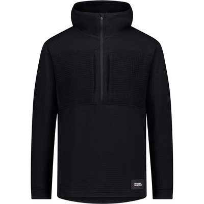 MONS ROYALE OFFGRID MERINO FLEECE 1/2 ZIP LONG SLEEVE black