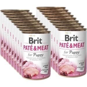 Brit Брит пате и месо за кученца 18x400г