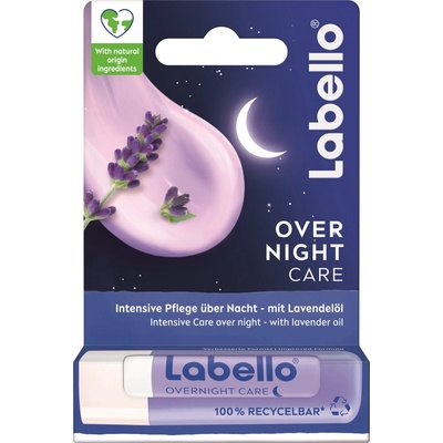 Labello Over Night Care regeneračný balzam na pery s levanduľou 4,8 g