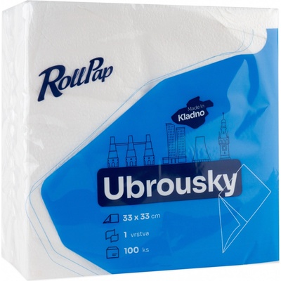 RollPap Ubrousky 1V 33x33cm 100ks