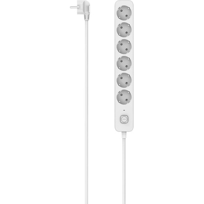 Hama Разклонител HAMA 00116078, 6 гнезда, бутон за вкл. /изкл. , 1.4m кабел, бял (HAMA-00116078)