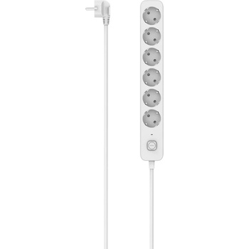 Hama Разклонител HAMA 00116078, 6 гнезда, бутон за вкл. /изкл. , 1.4m кабел, бял (HAMA-00116078)