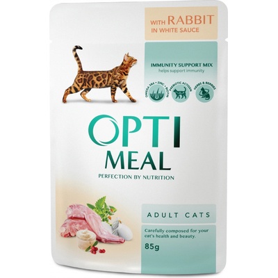 Optimeal Adult with rabbit in white sauce 85 g