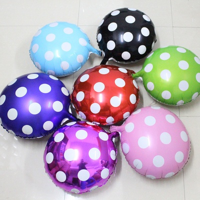 balónek růžový bílé puntíky 45 cm