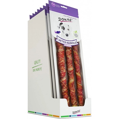 Dokas tyčky z hovädzie kože obalená kačacím mäsom 315 g 100 cm