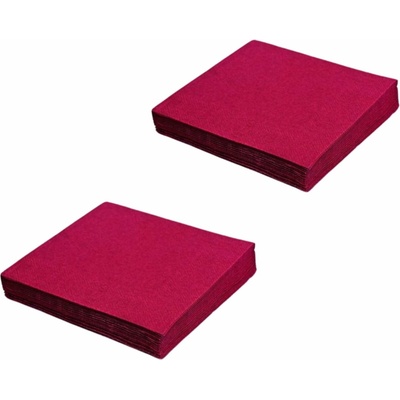 Mazurek Ubrousky bordo červené 40 ks 3V party 33x33cm