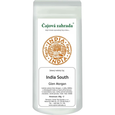 Čajová zahrada India South Glen Morgan zelený čaj 80 g