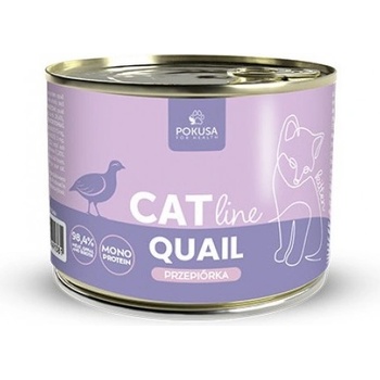 POKUSA CatLine 100% пъдпъдъци, консерва за котки, БЕЗ ЗЪРНО, моно протеин, 200 гр - Полша
