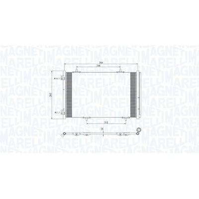 Kondenzátor, klimatizace MAGNETI MARELLI 350203812000