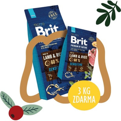 Brit Premium by Nature Sensitive Lamb 18 kg – Zbozi.Blesk.cz