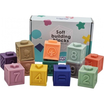 WOOPIE měkké senzorické kostky 12 ks