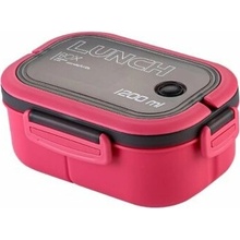 Livefy obedový box s príborom Lunch 1,2 l ružový