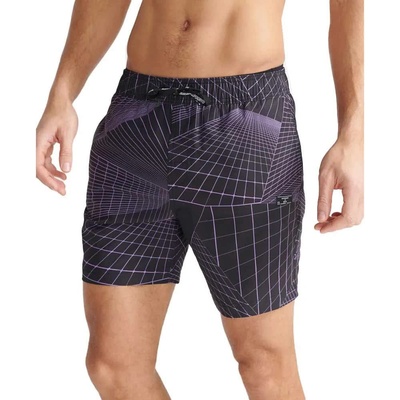Superdry Бански гащета Superdry Resort 17´´ swimming shorts - Grey (Black Aop)
