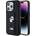 KARL LAGERFELD Кейс Karl Lagerfeld Gripstand Saffiano Karl&Choupette Pins за iPhone 15 Pro Max, черен (3666339206901)