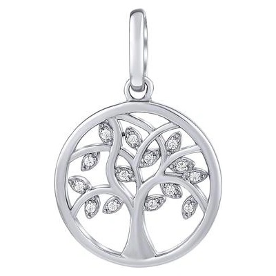 SILVEGO Stříbrný přívěsek Strom života s Brilliance Zirconia JJJ0632
