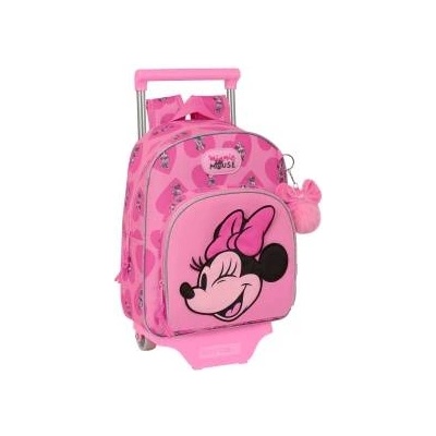 Minnie Mouse Училищна чанта с колелца Minnie Mouse Loving Розов 28 x 34 x 10 cm