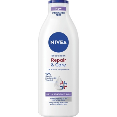 NIVEA Repair & Care Sensitive upokojujúce telové mlieko pre suchú a citlivú pokožku 400 ml