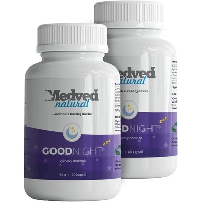 Medveď natural GOOD NIGHT 2 x 60 kapsúl